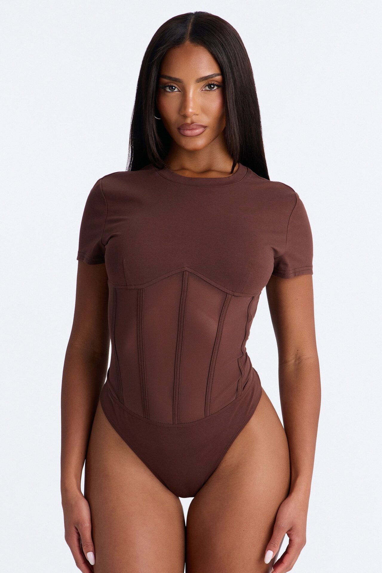 Keep That Energy Bodysuit - Brown