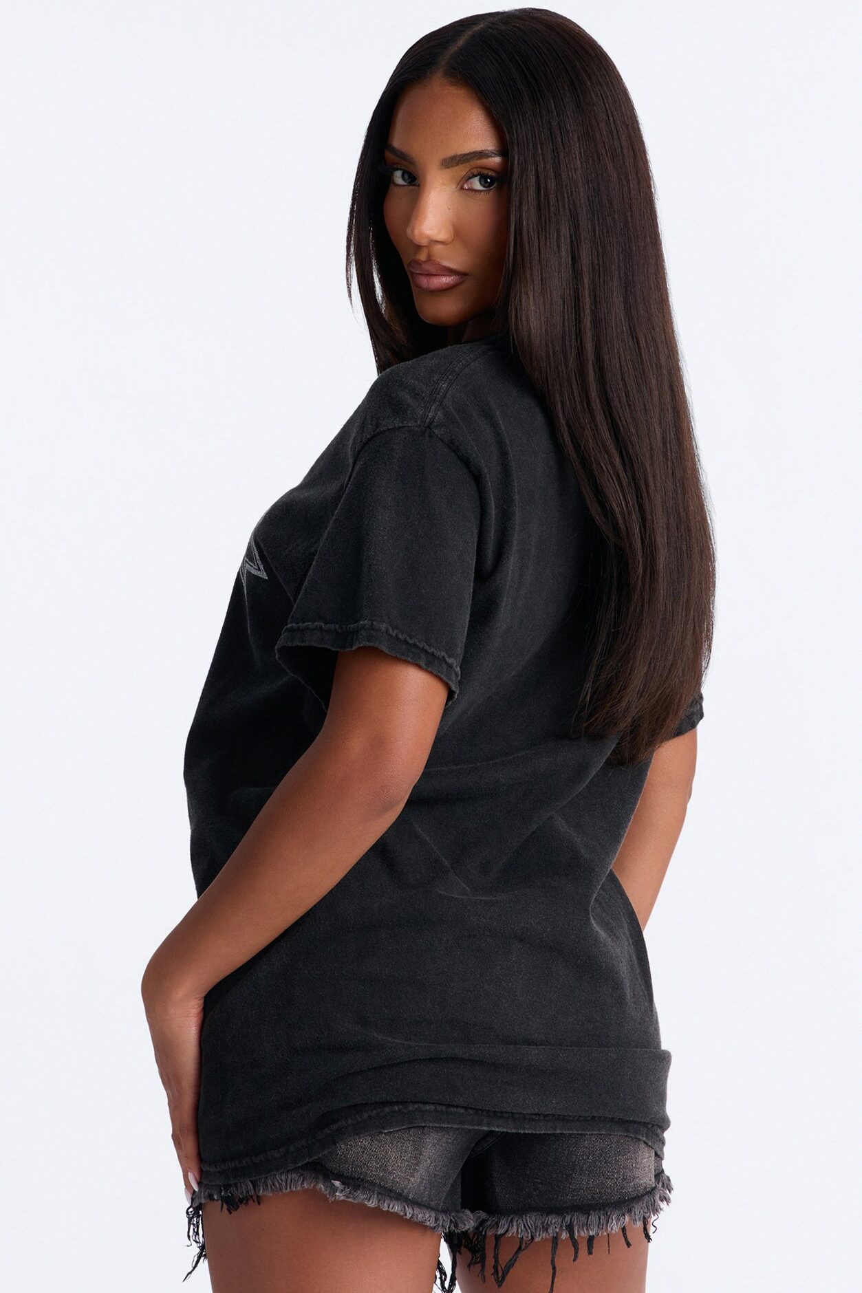 Metallica Glitter Oversized Tee - Black
