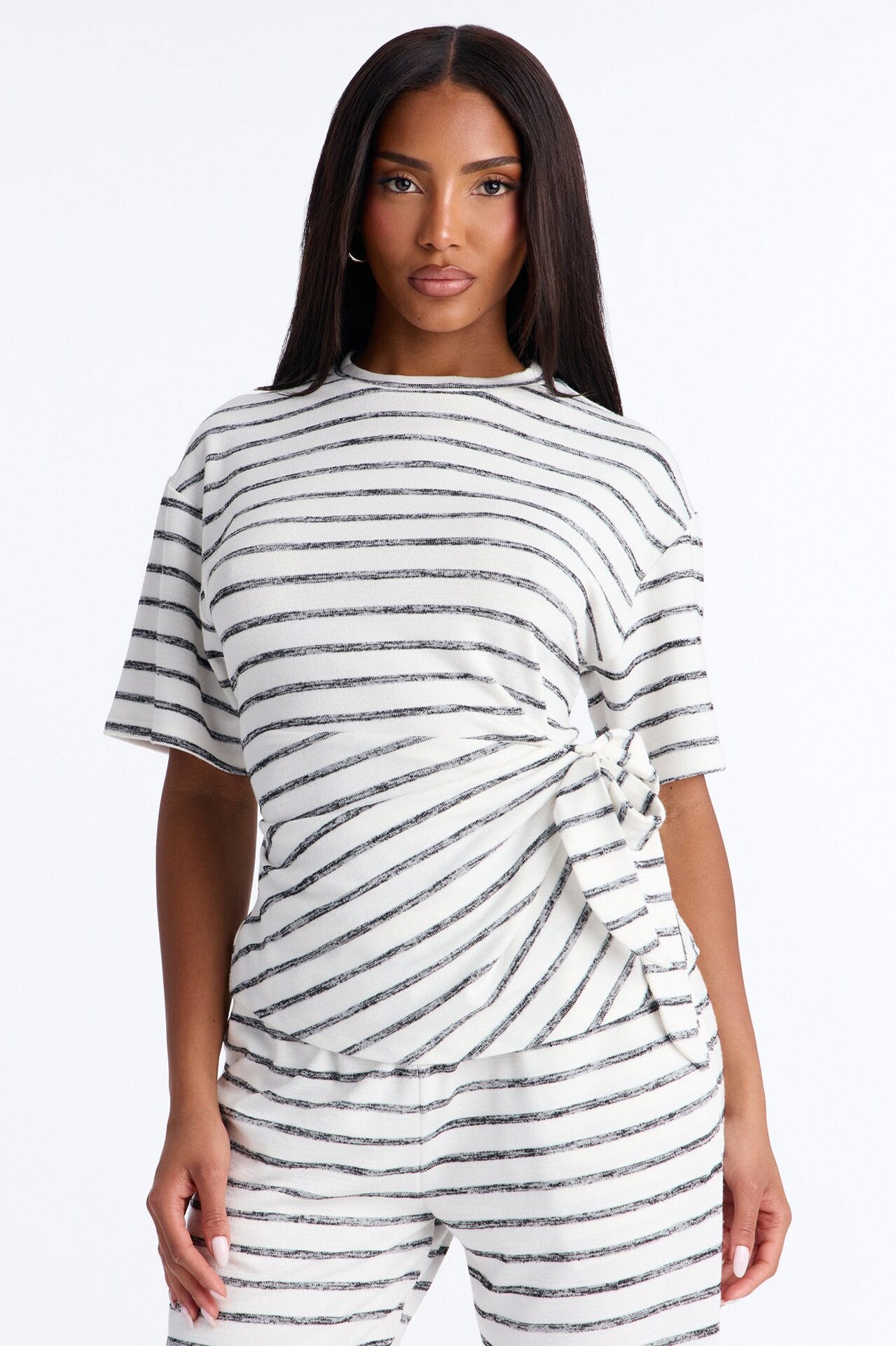 Eloise Striped Pant Set - Black/combo