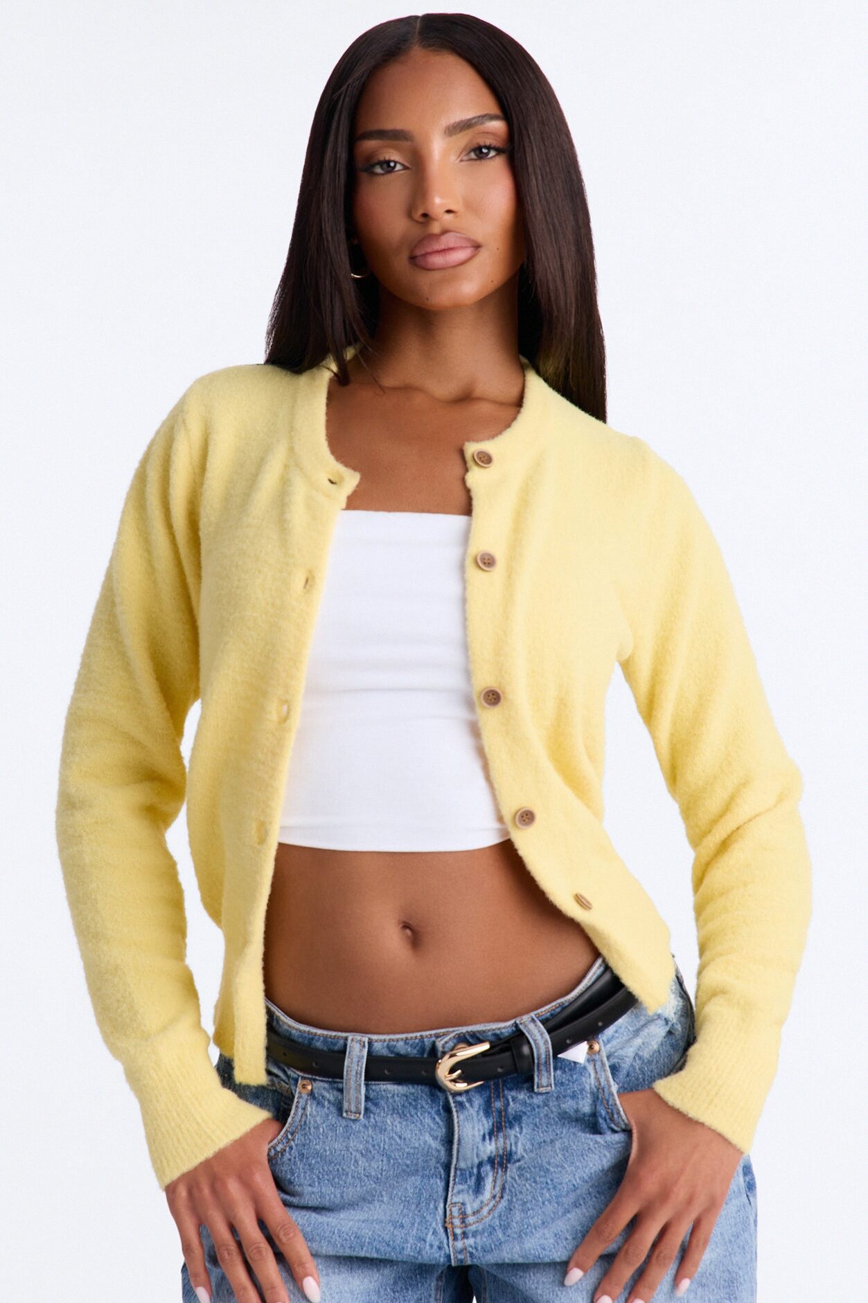 Cozy Feels Cardigan - Butter Yellow