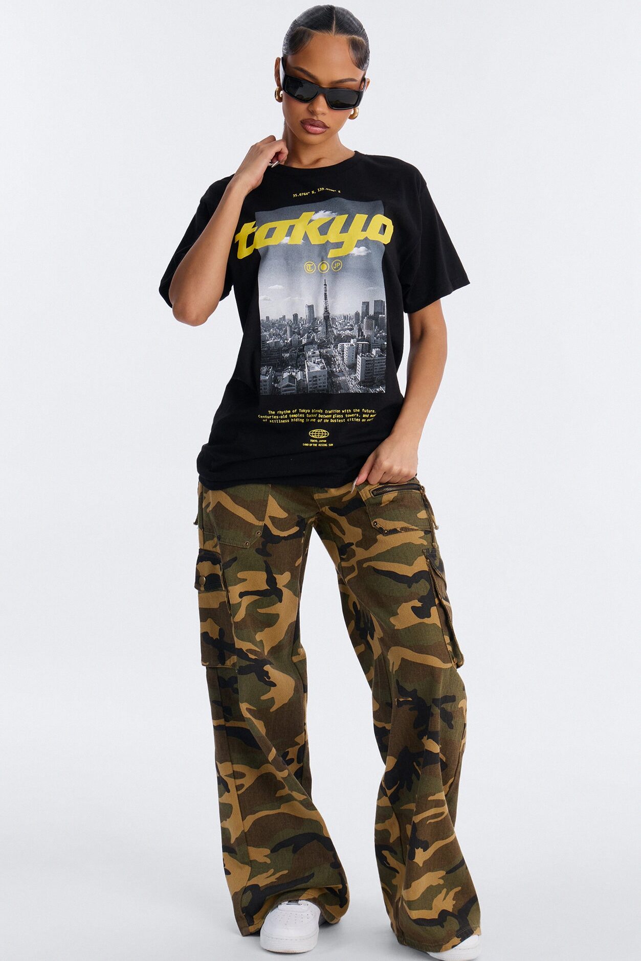Tokyo Bound Oversized Tee - Black