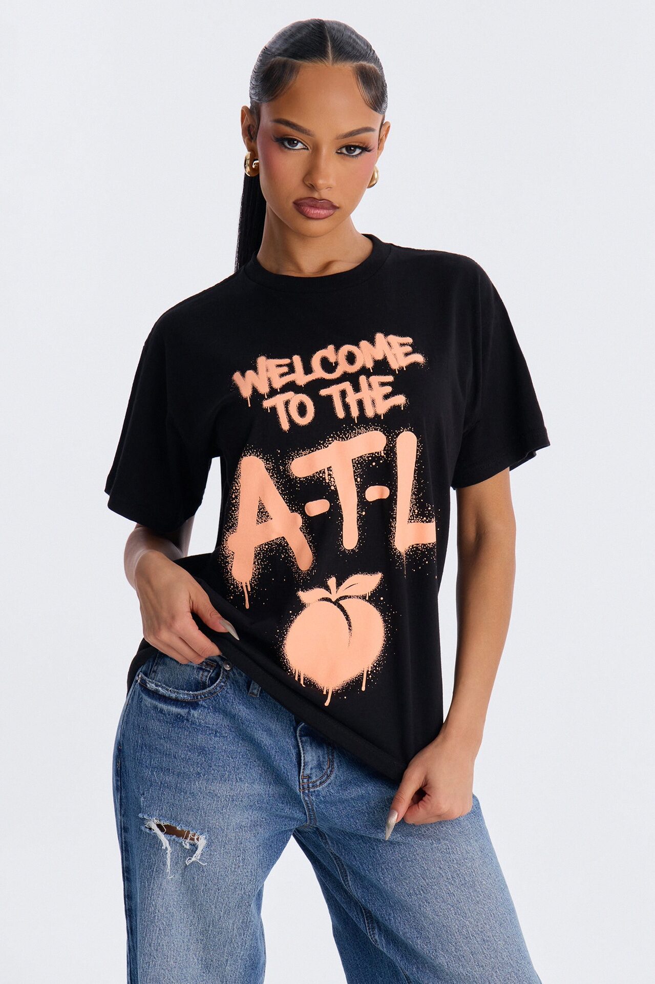 Welcome To The ATL Oversized Tee - Black
