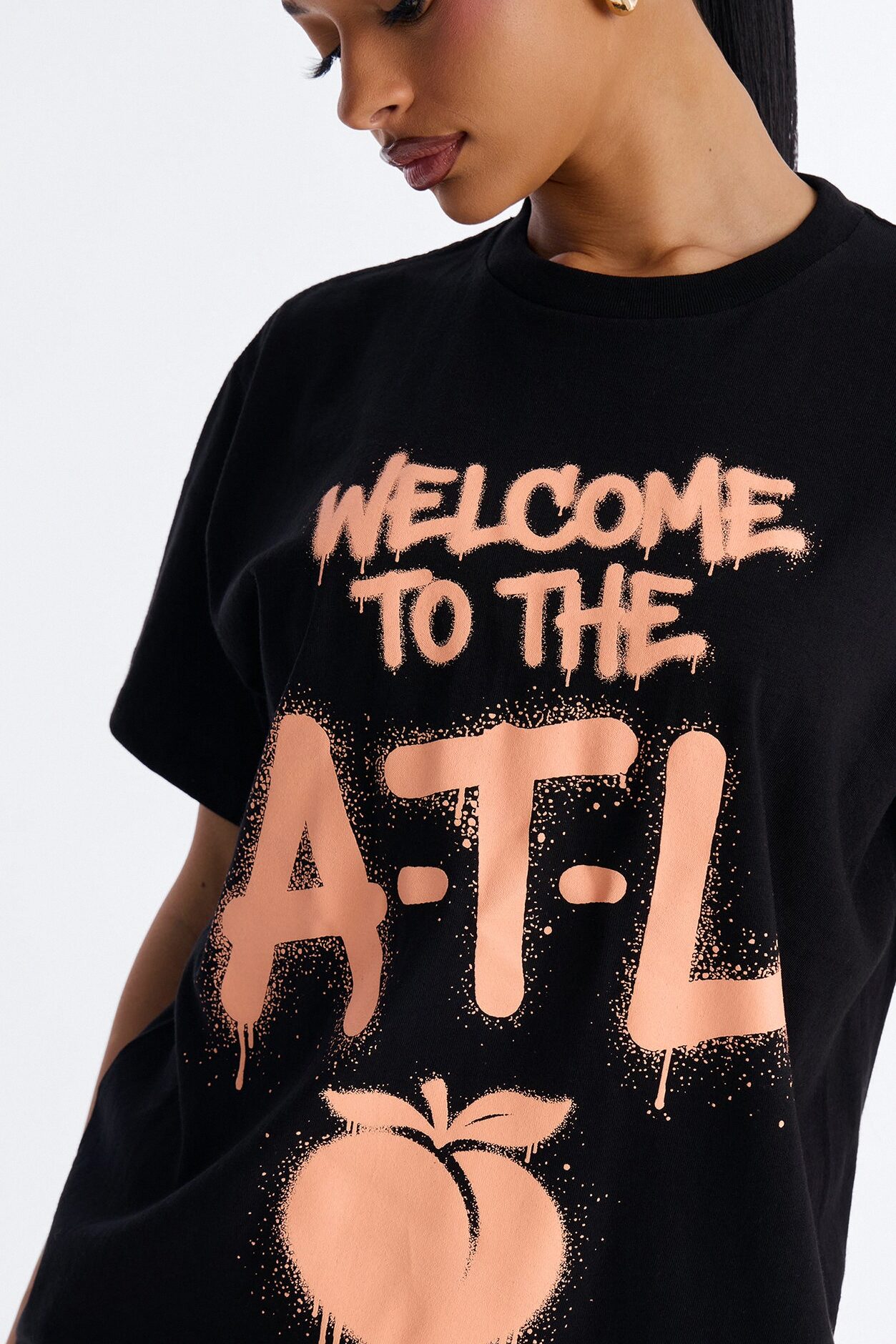 Welcome To The ATL Oversized Tee - Black