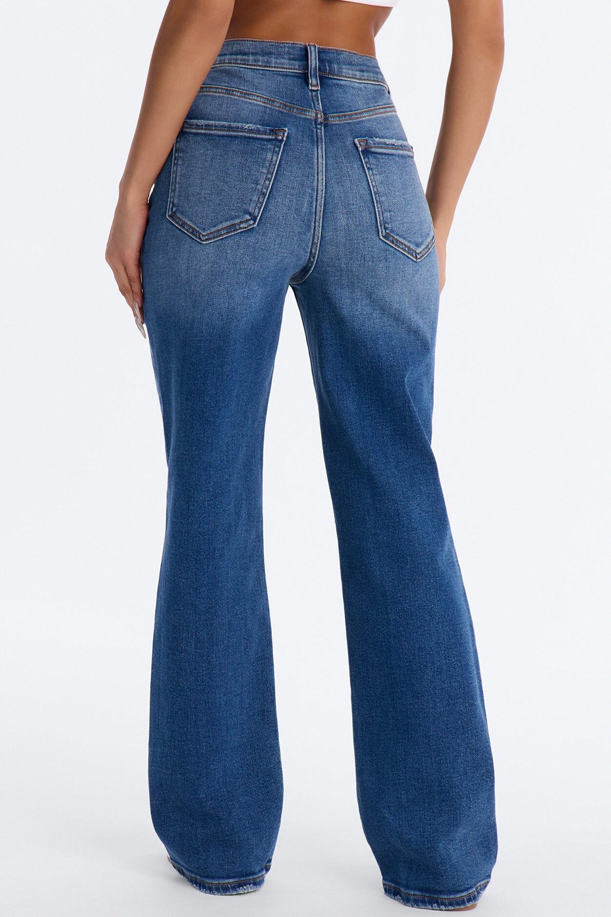 Floriane High RIse Stretch Straight Leg Jeans - Dark Wash