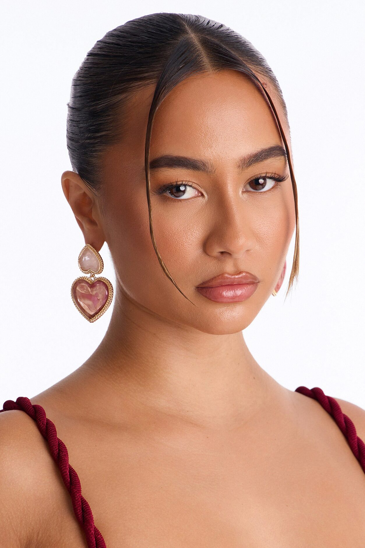 A Love Like Mine Drop Earrings - Pink