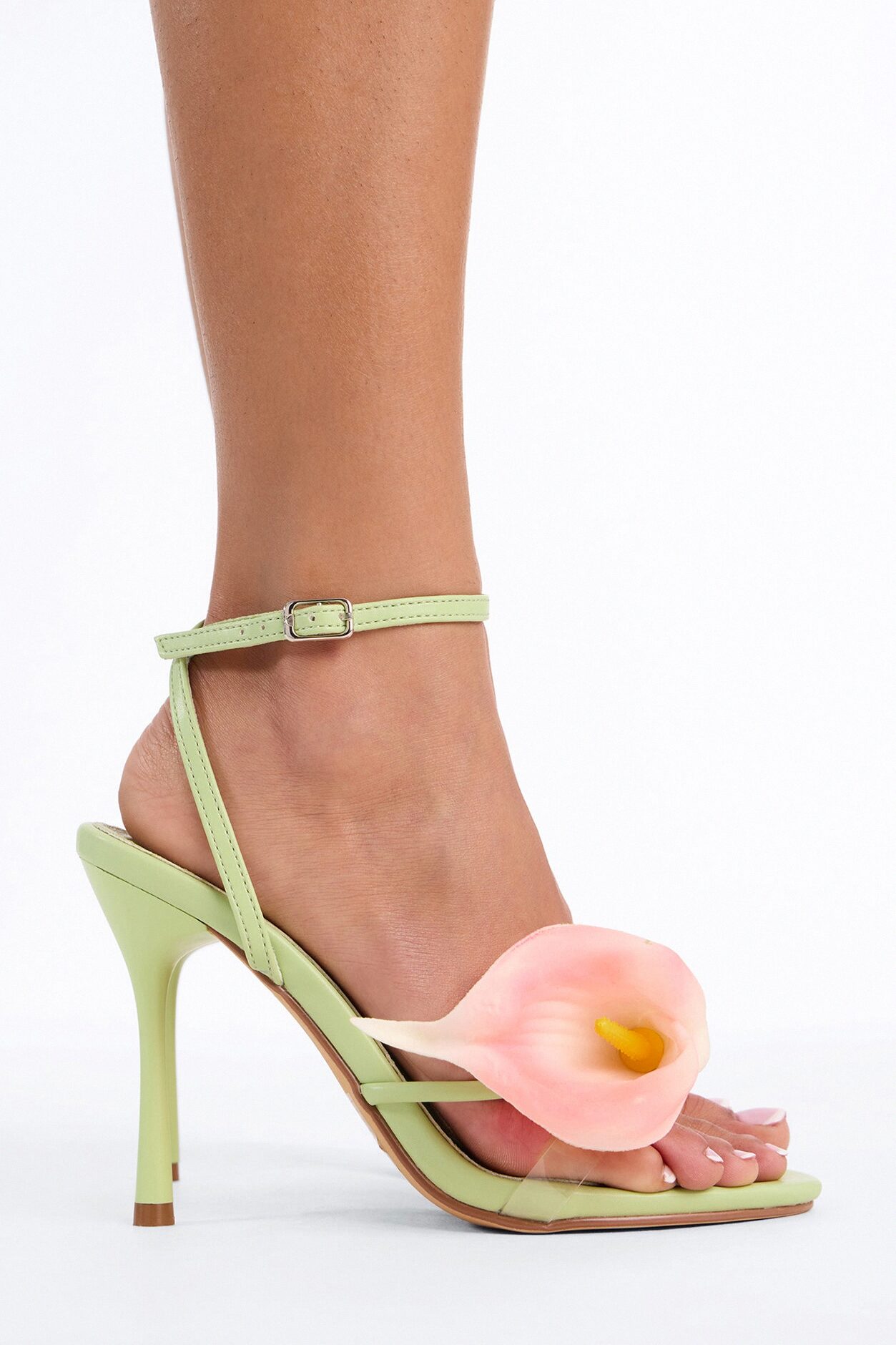 Warm Waters Flower Heels - Green