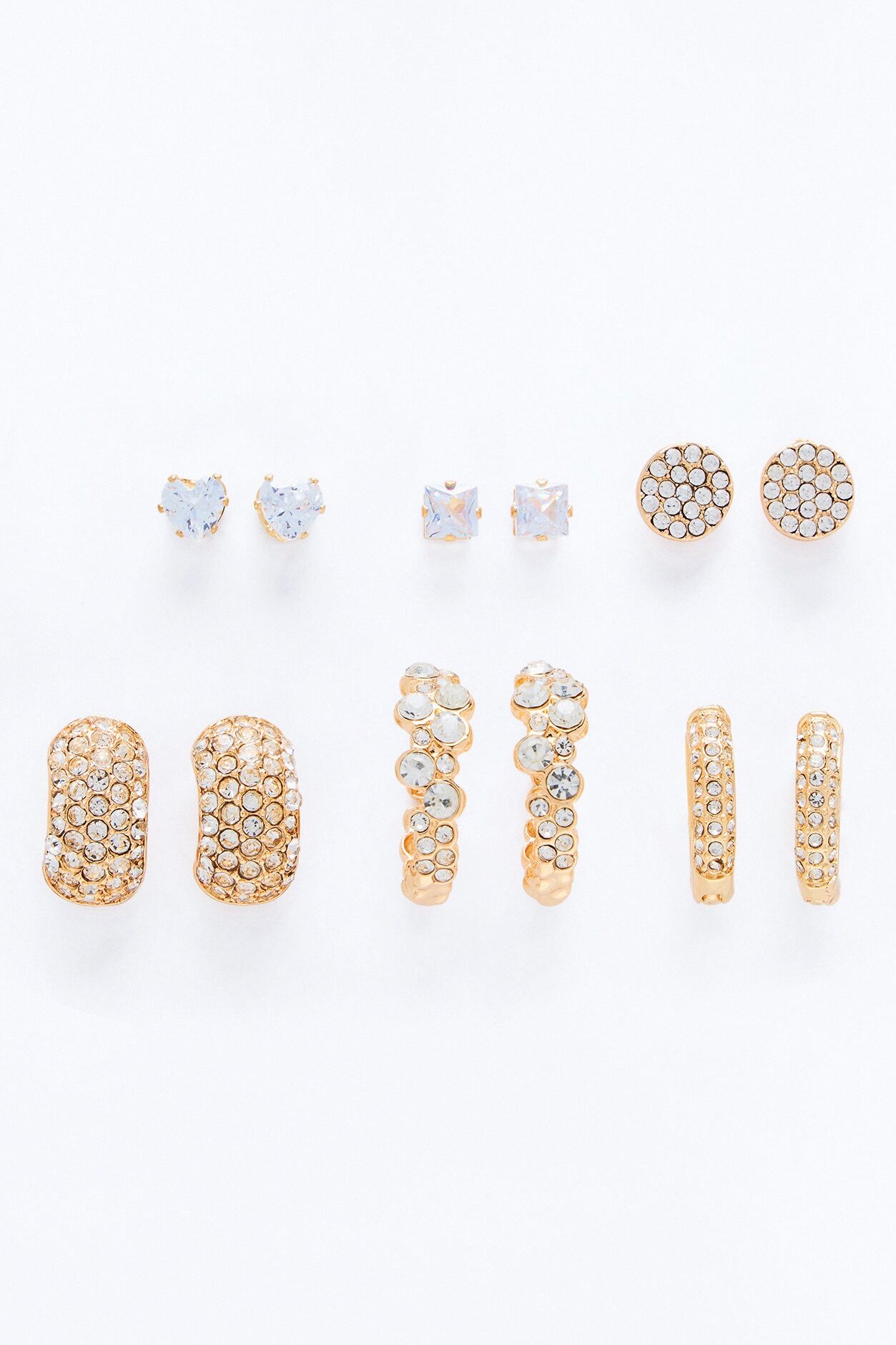 Take Your Pick 6 Pair Multi Earring Set - Gold