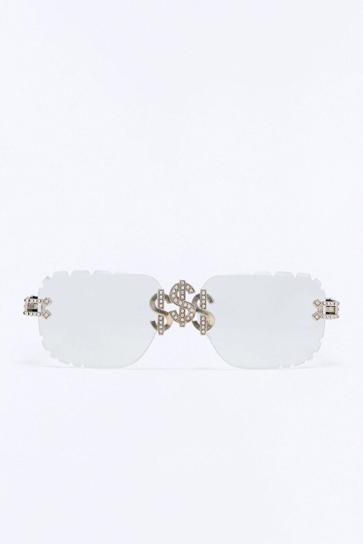 Money Honey Sunglasses - Clear/Black
