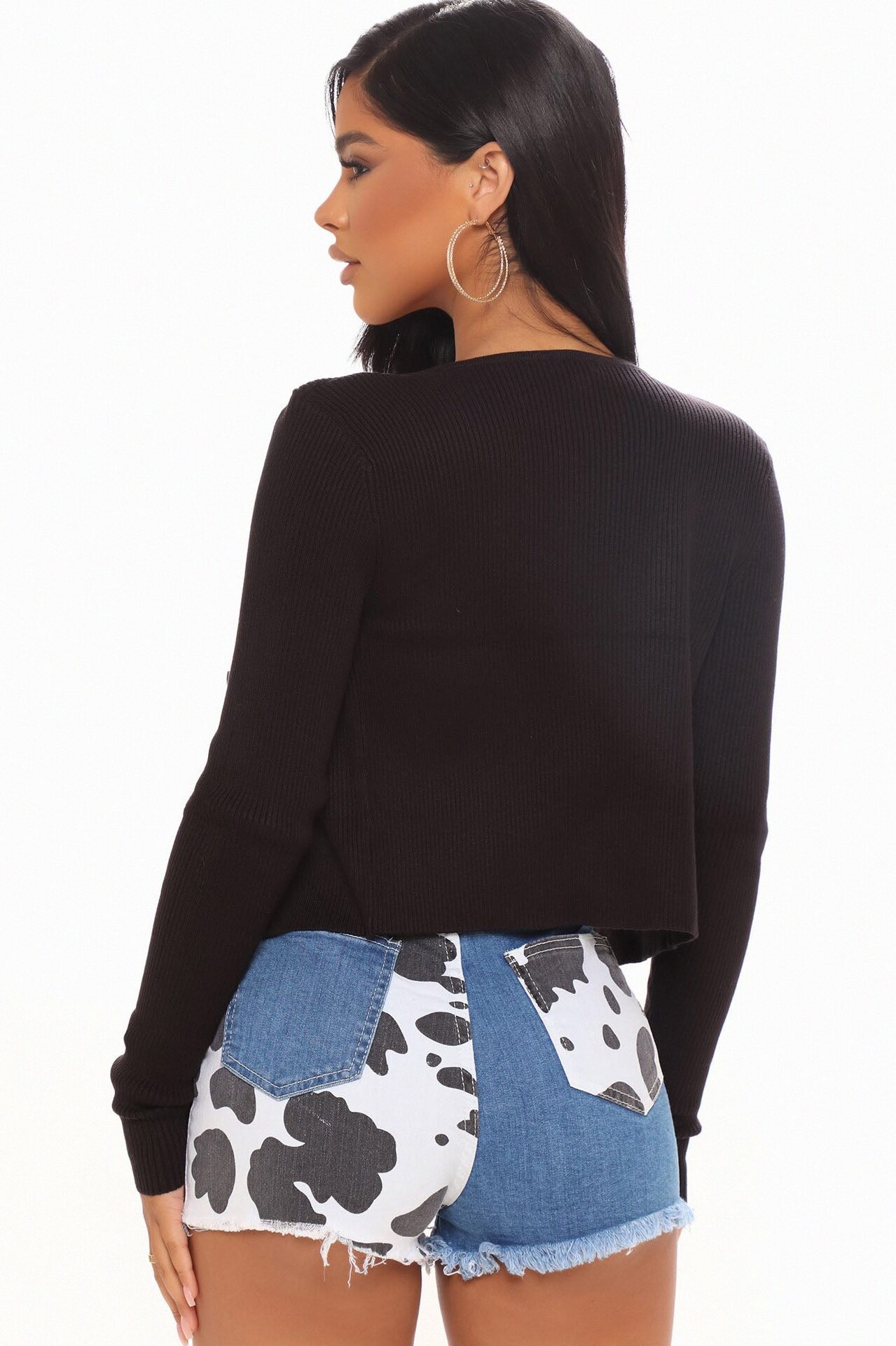 Early Sunsets Sweater Set - Black