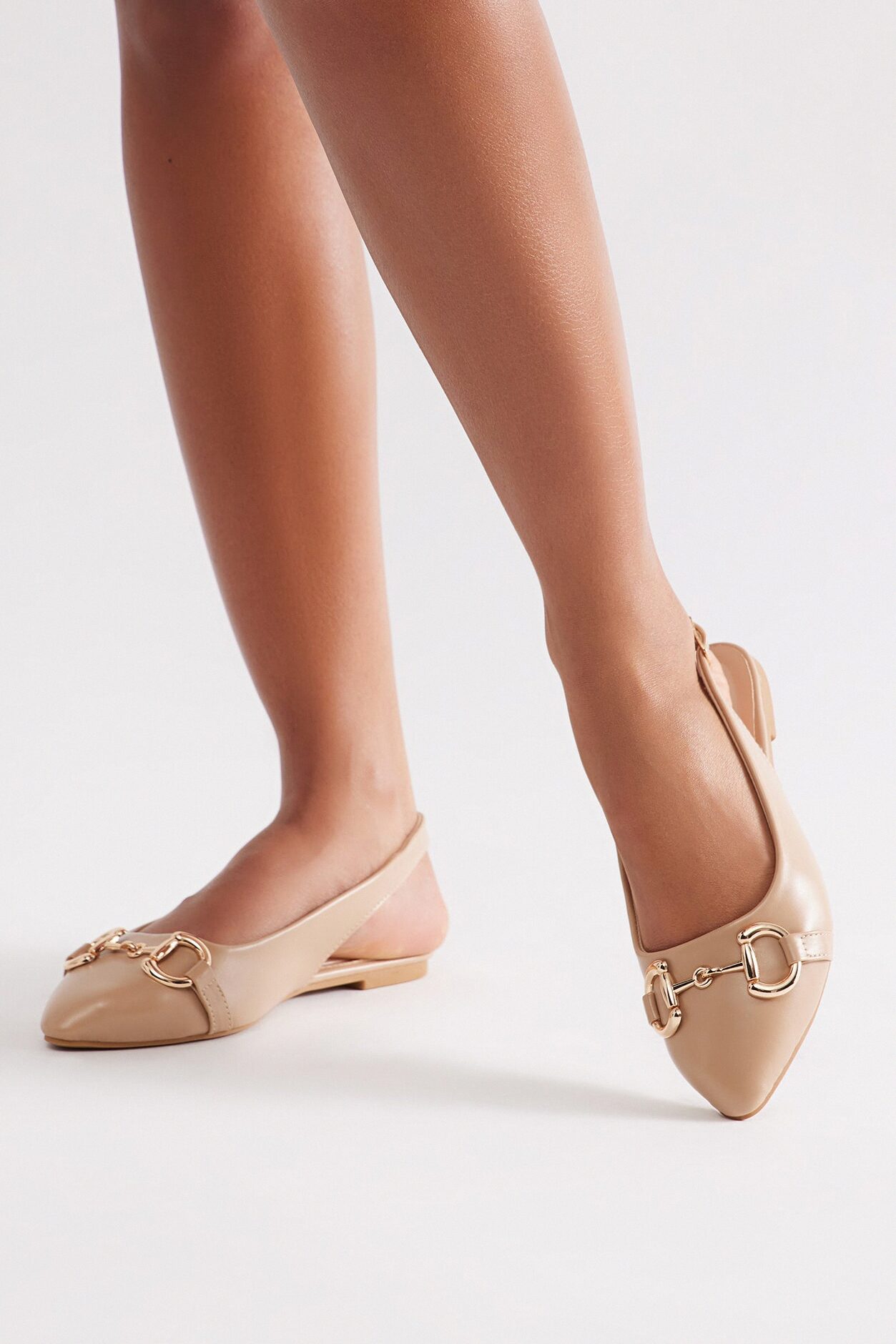 Yale Hardware Slingback Flats - Natural