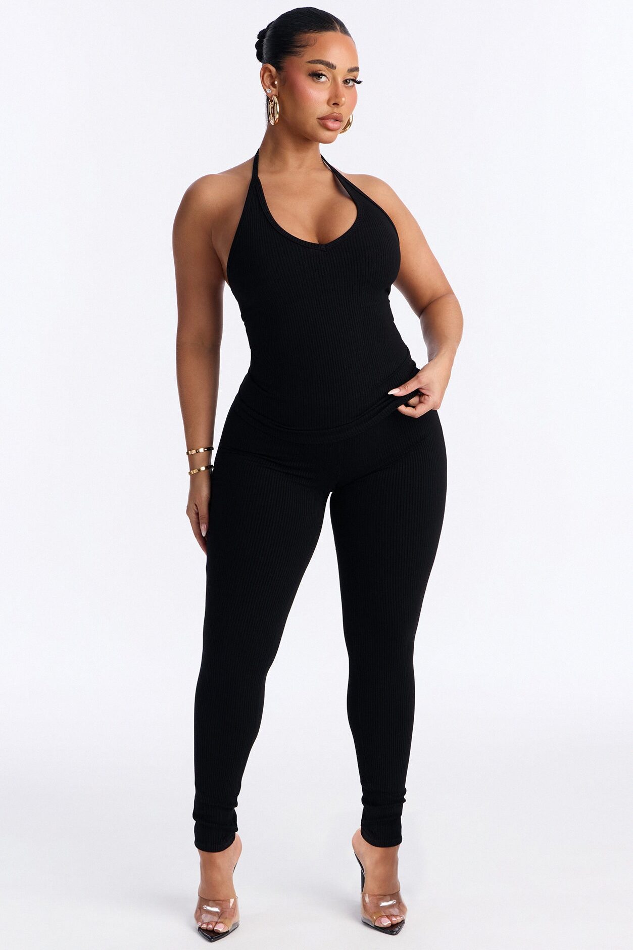 Gaia Snatched Tank Top - Black
