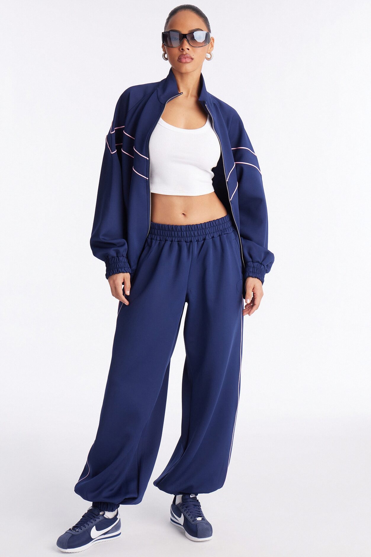 Track Record Pant Set - Navy
