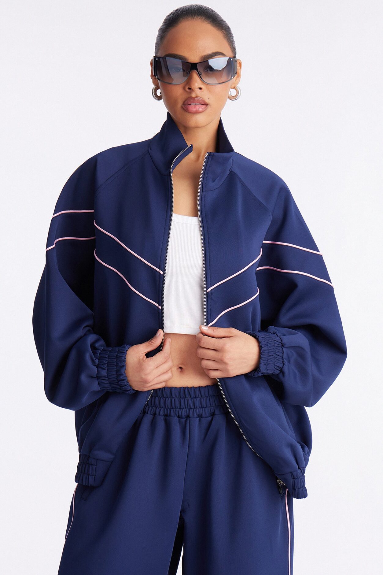 Track Record Pant Set - Navy