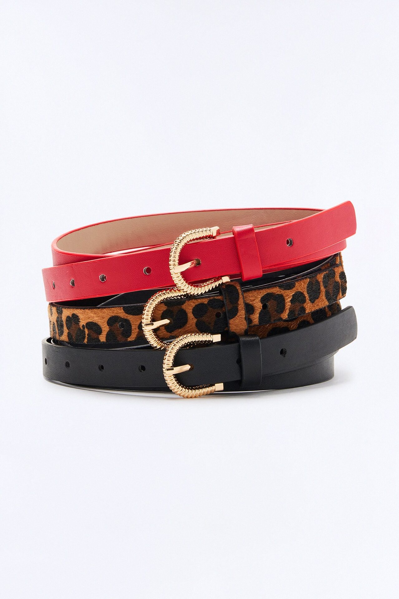My Favorite Trio Belt Set - Red/combo