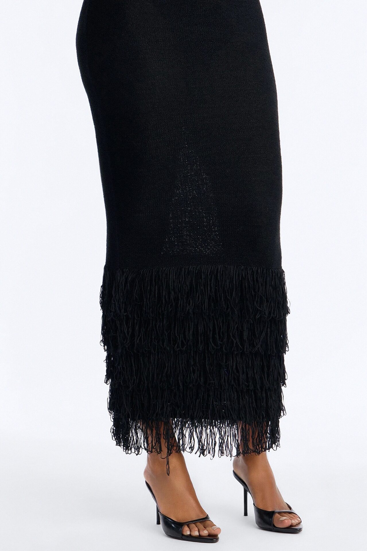 Delany Long Sleeve Knit Maxi Dress - Black