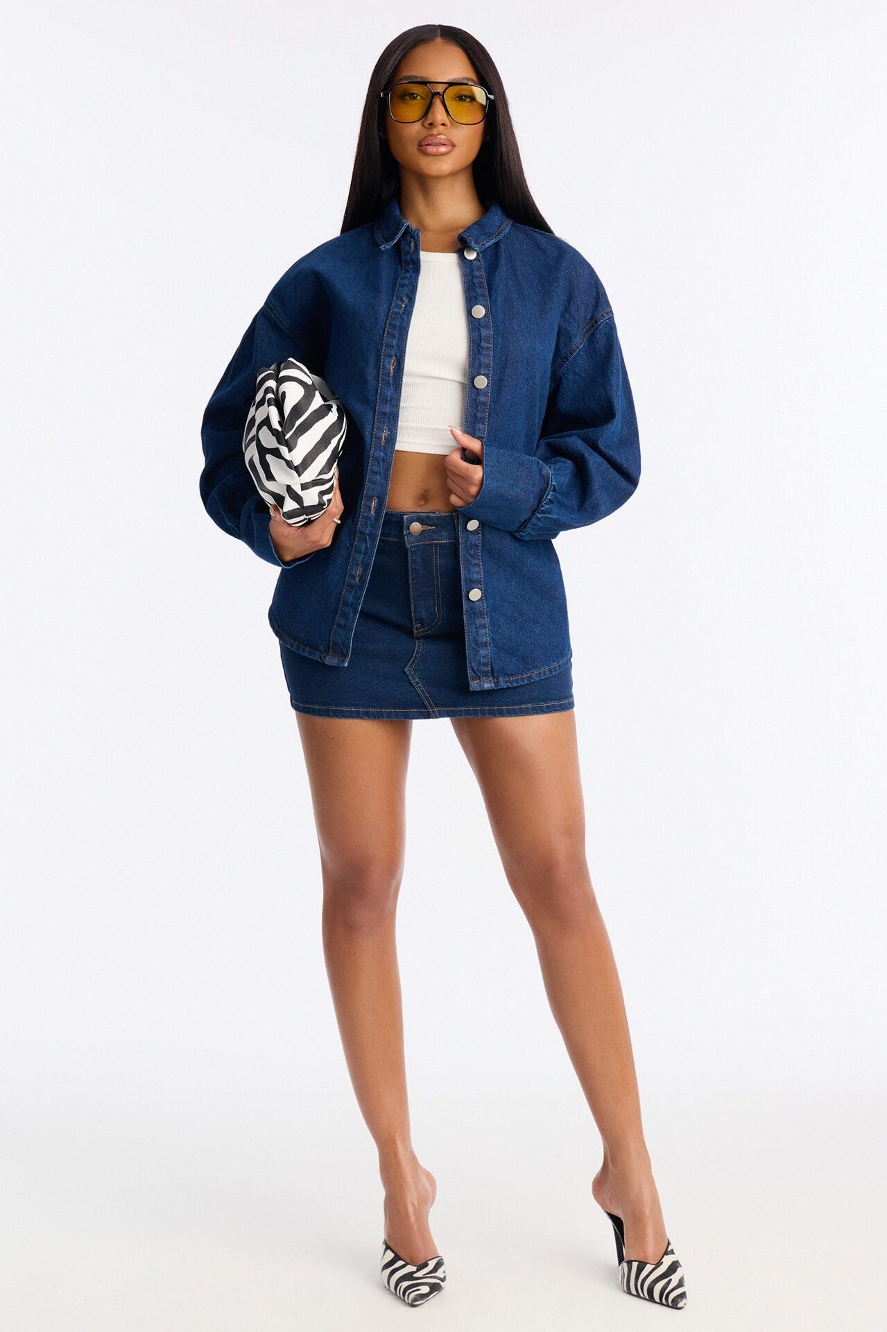 Myra Oversized Denim Shirt - Indigo
