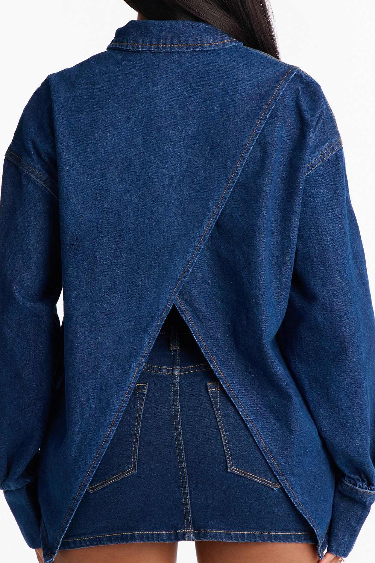 Myra Oversized Denim Shirt - Indigo