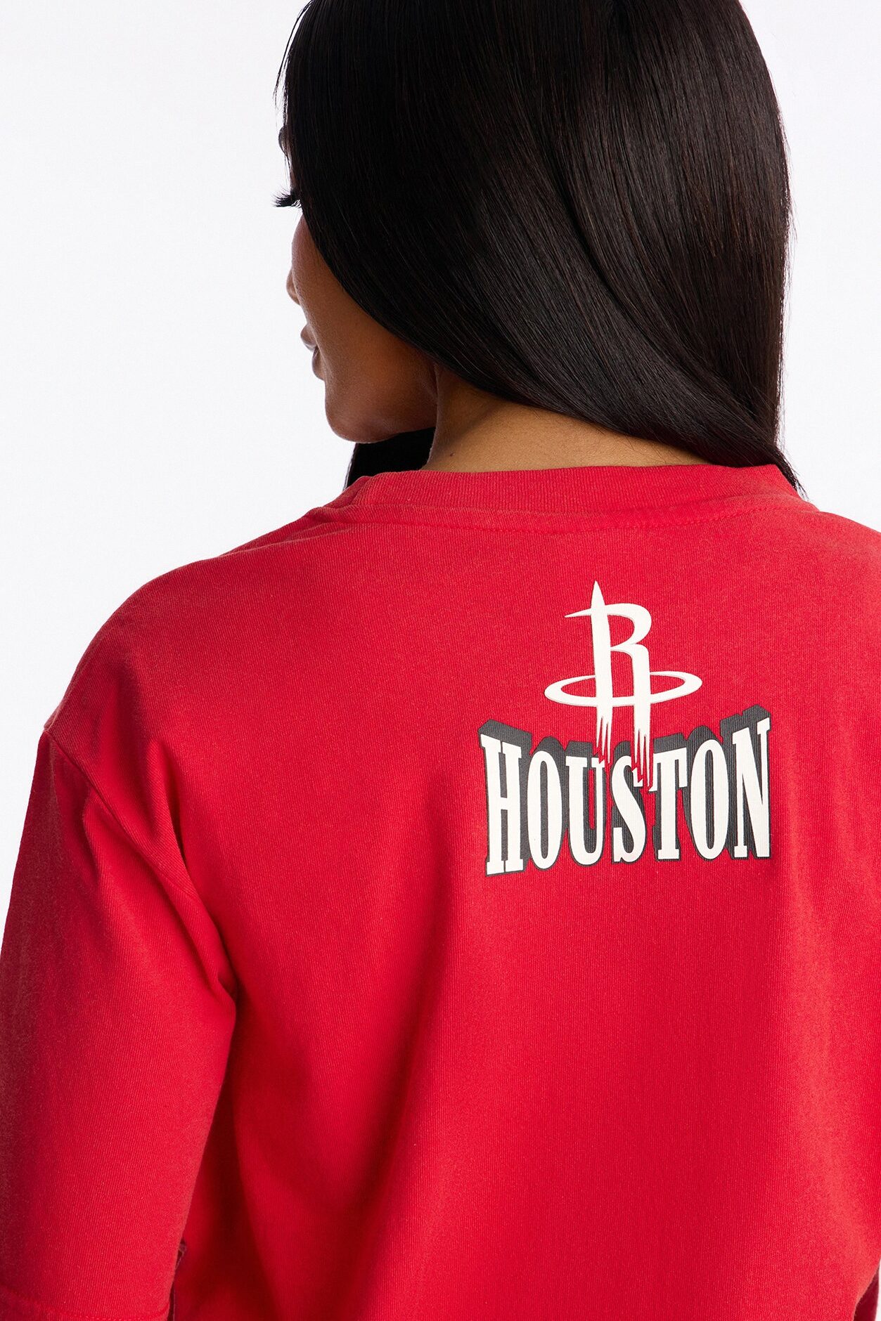 NBA Houston Rockets Washed Oversized Tee - Red