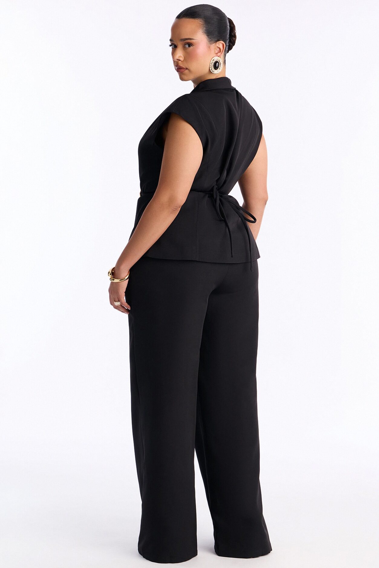 Signature Move Vest Pant Set - Black