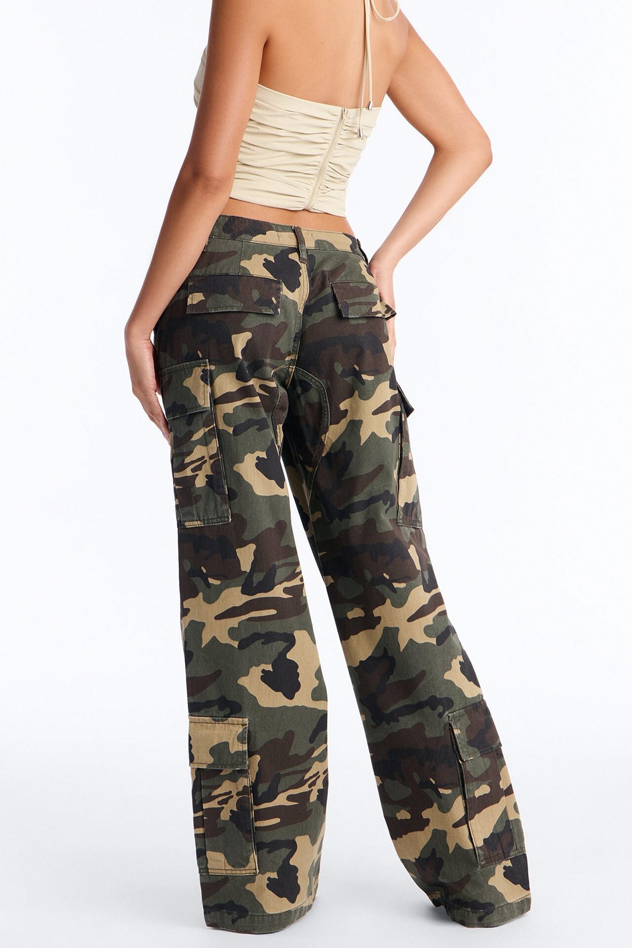 Hide Out Low Rise Camouflage Cargo Pant - Camouflage
