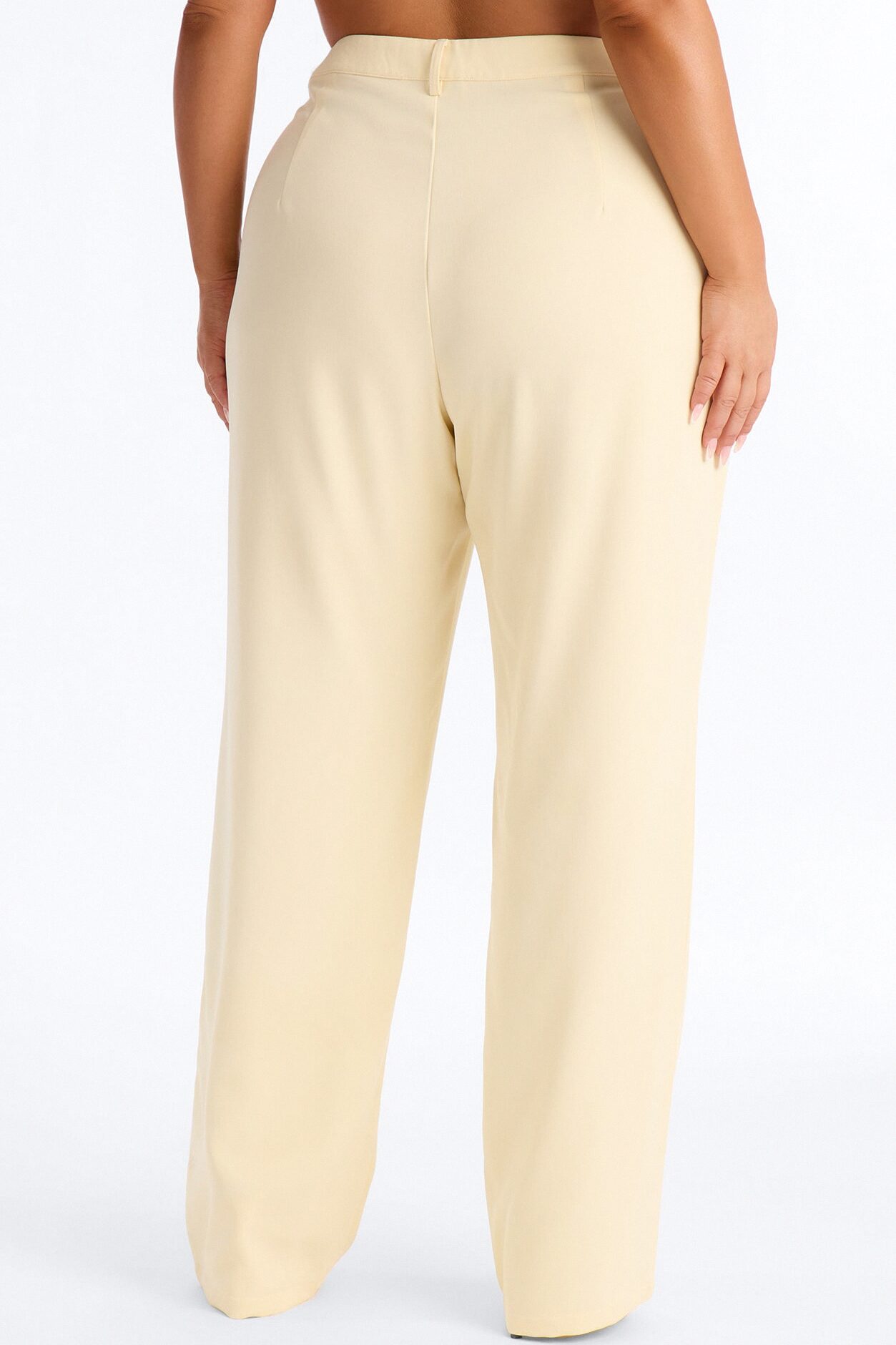 Everything in Order Pleated Straight Leg Trouser - Butter Yellow