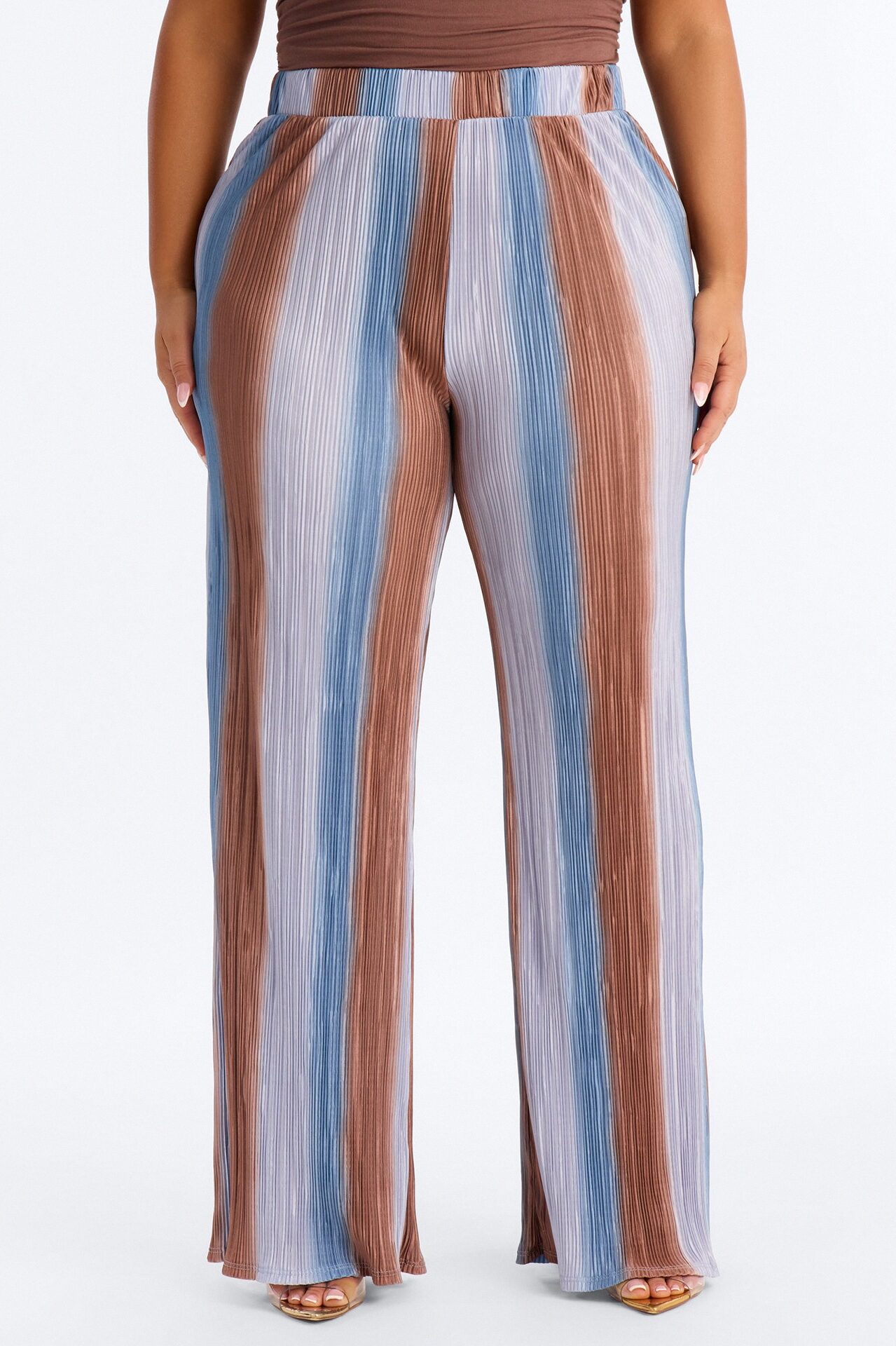 Pure Bliss Printed Plisse Pant - Royal/combo