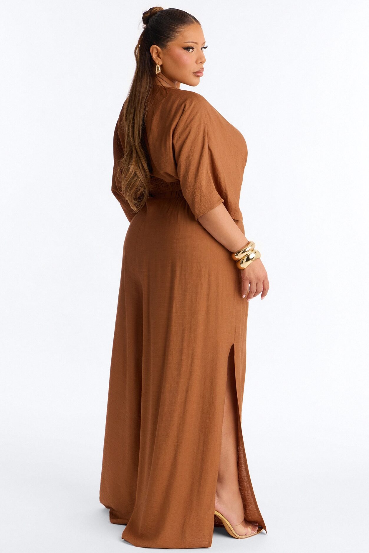 Not So Complicated Linen Pant Set - Rust