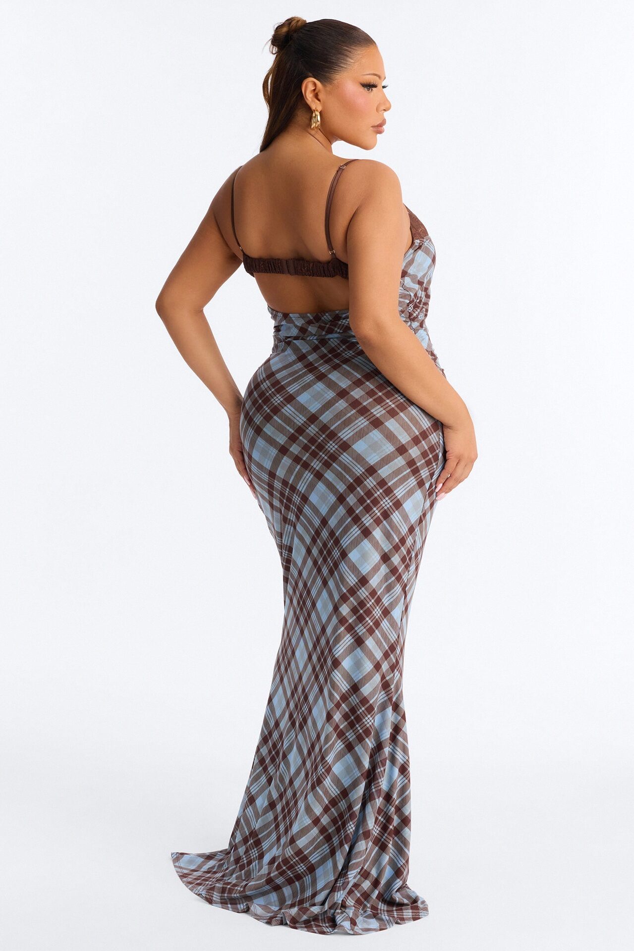 Photo Op Mesh Maxi Dress - Blue/combo