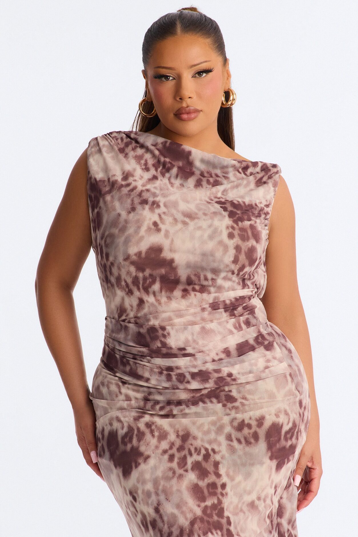 Wild Side Leopard Mesh Maxi Dress - Leopard