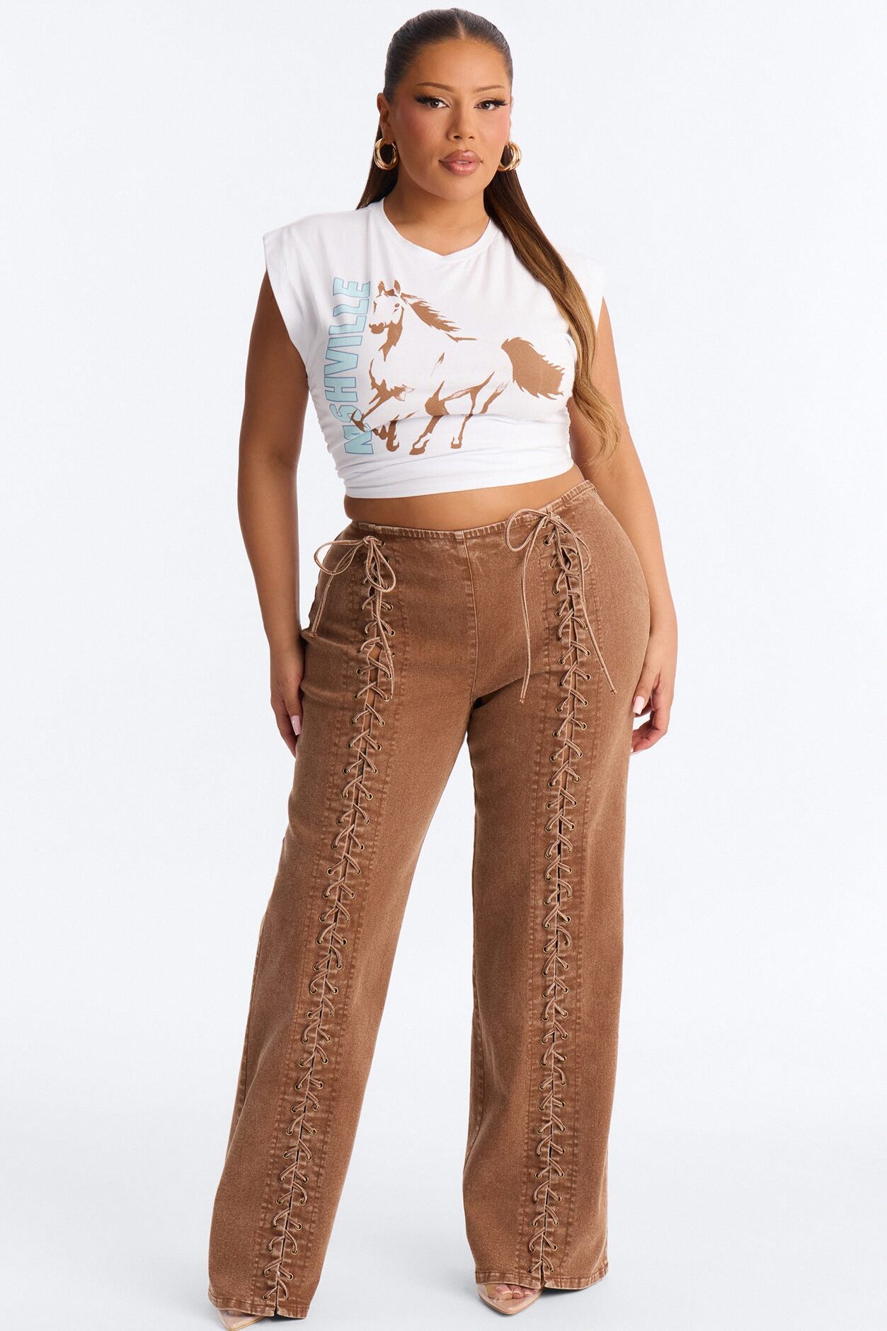 Wild In Nashville Muscle Tee - White