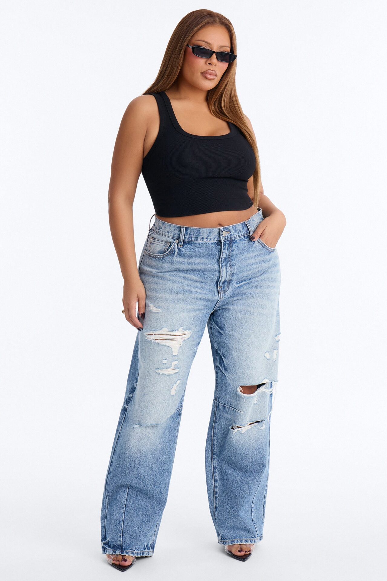 Barcelona Ripped Jeans - Medium Wash
