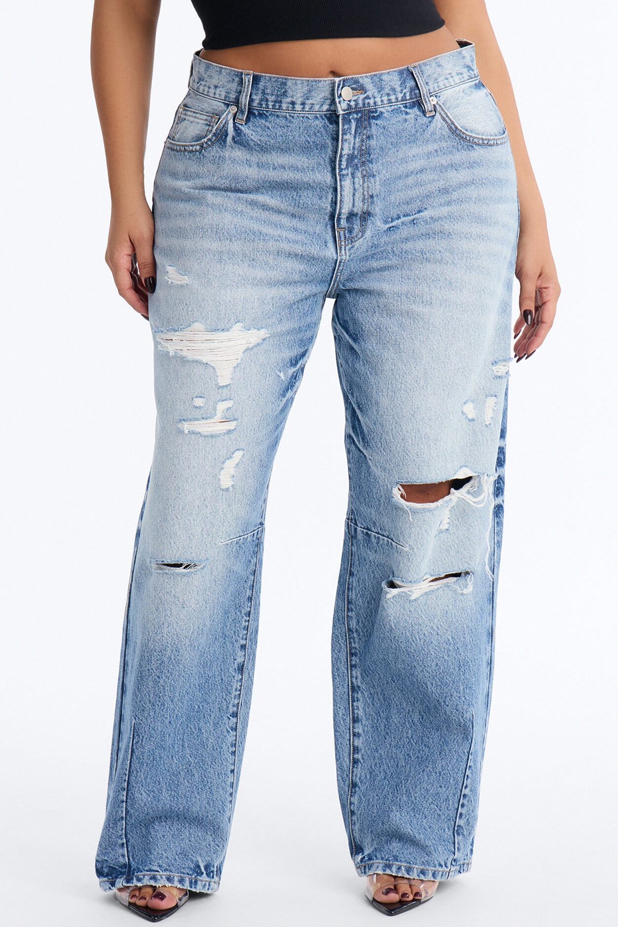 Barcelona Ripped Jeans - Medium Wash