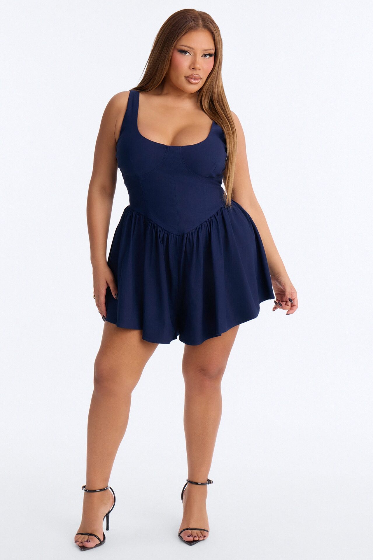 Simply Yours Flowy Romper - Navy