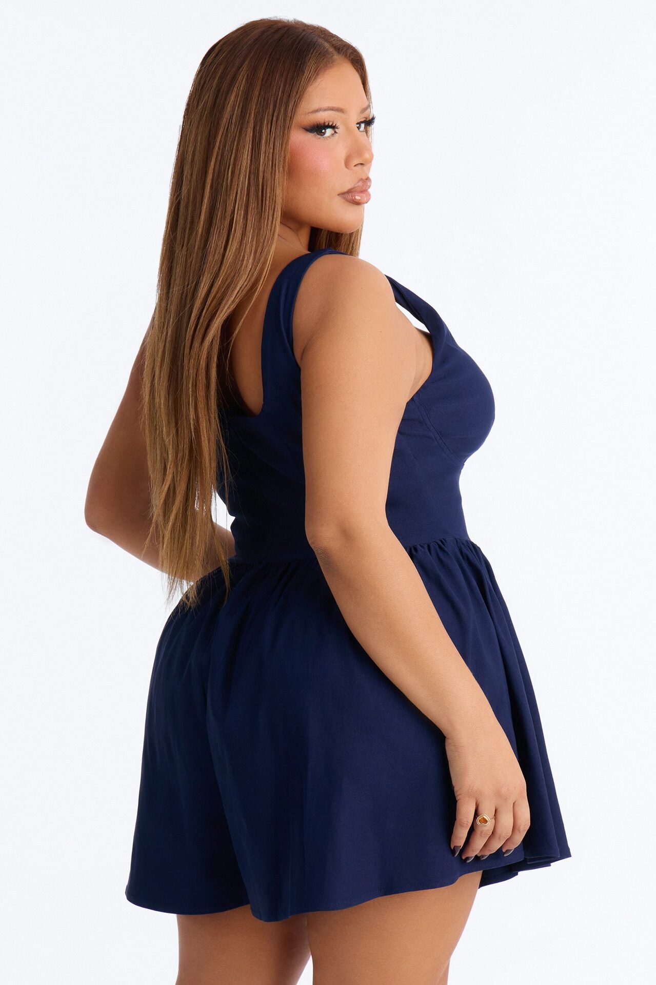Simply Yours Flowy Romper - Navy