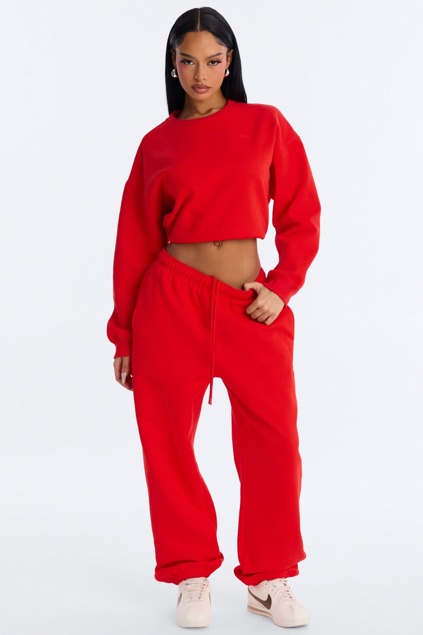 Libby Fleece Jogger Sweatpant - Red