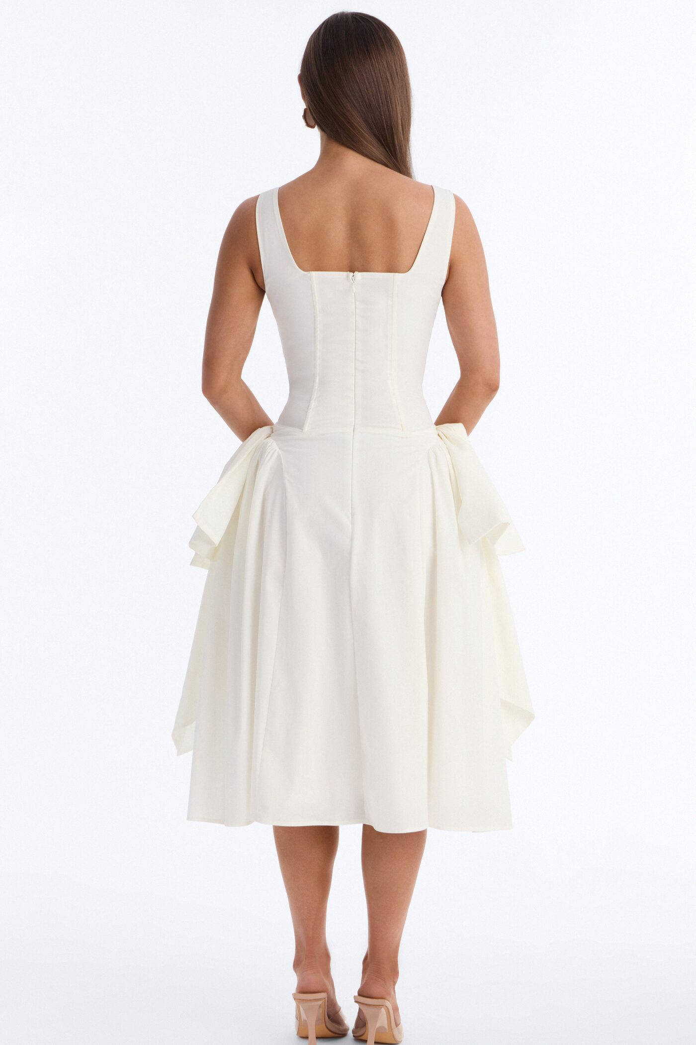 Get Ur Bow On Midi Dress - White