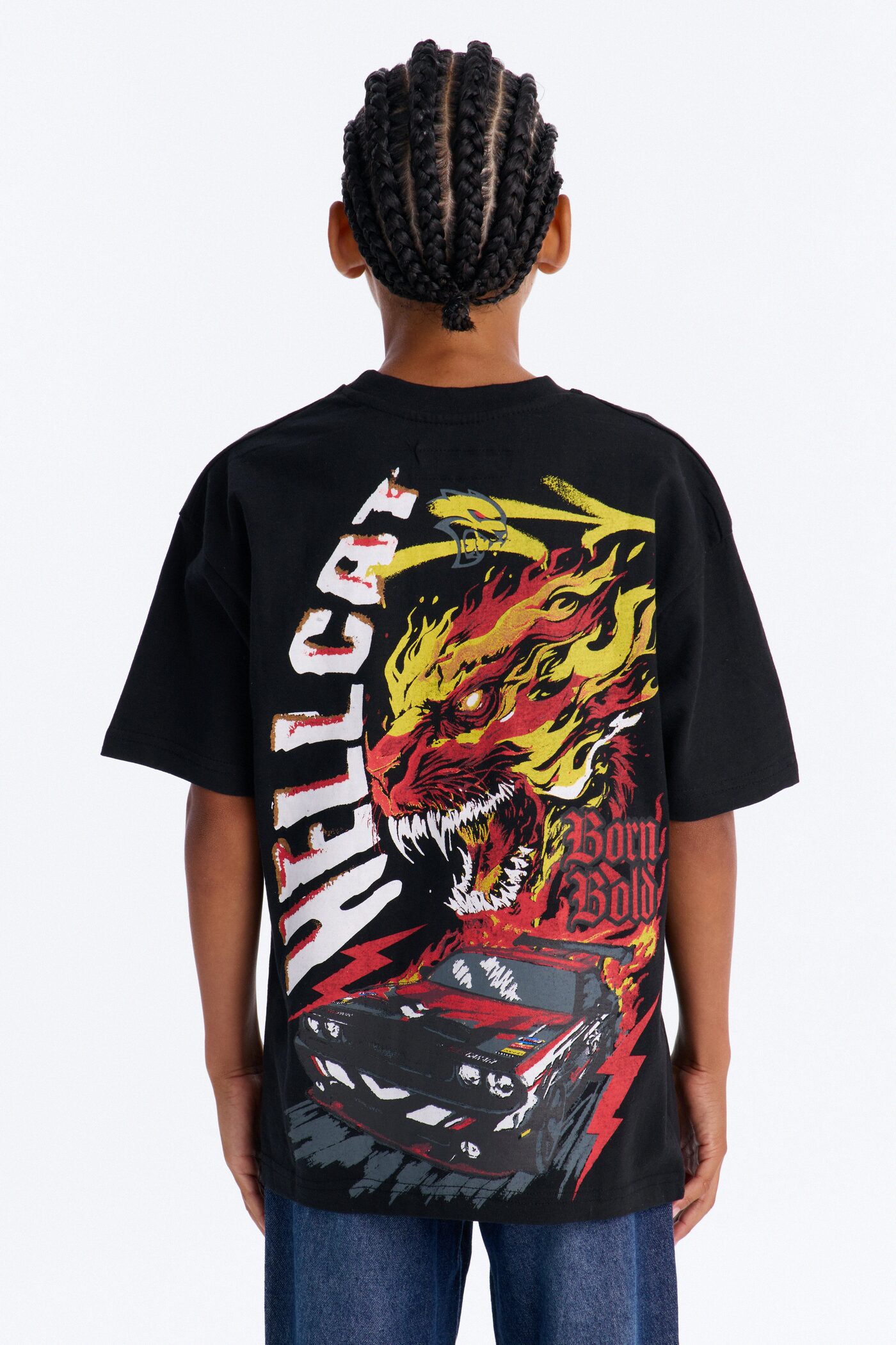 Mini Dodge Hellcat Born Bold Short Sleeve Tee - Black