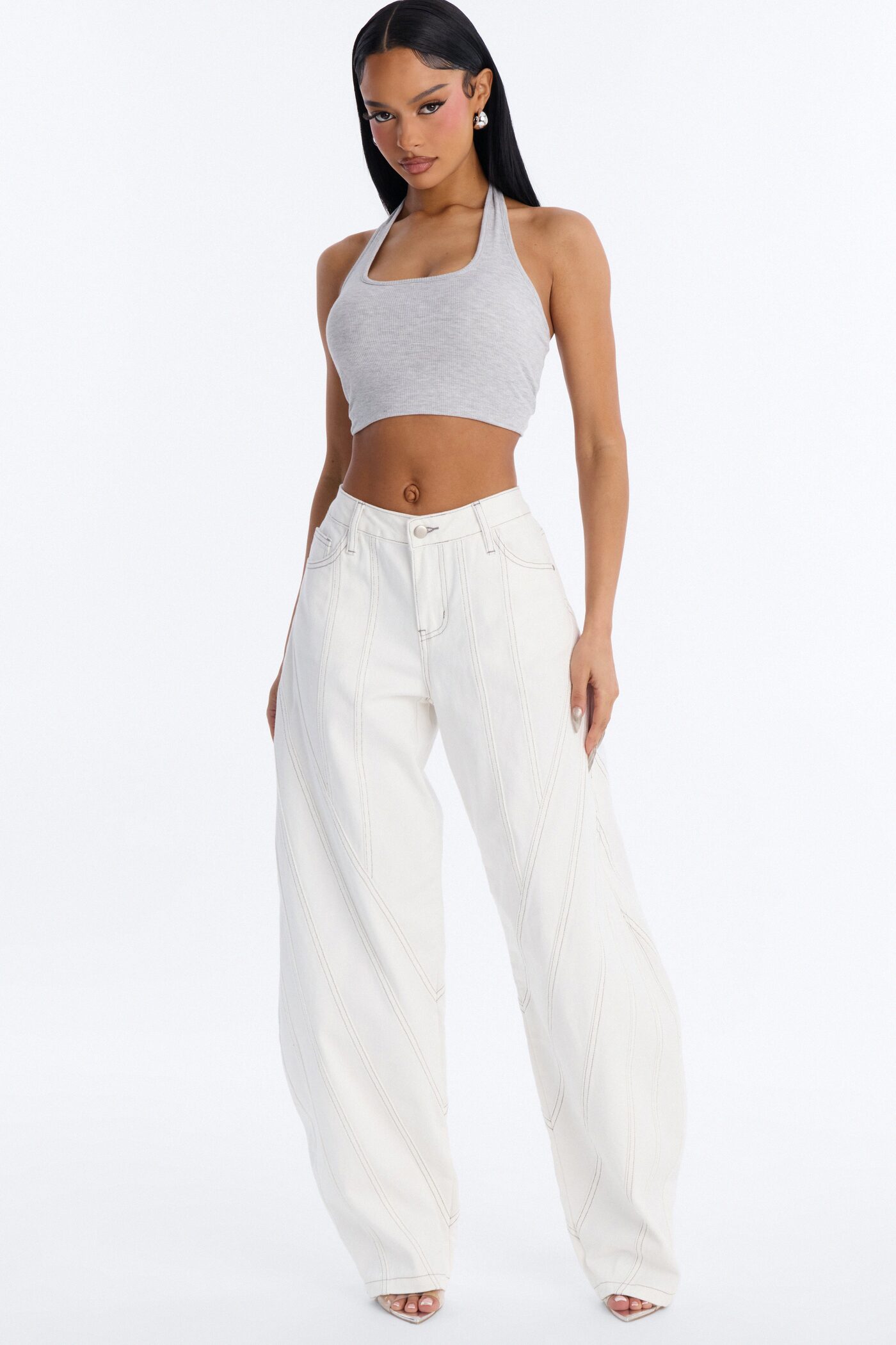 Behind The Seams Non Stretch Jeans - White