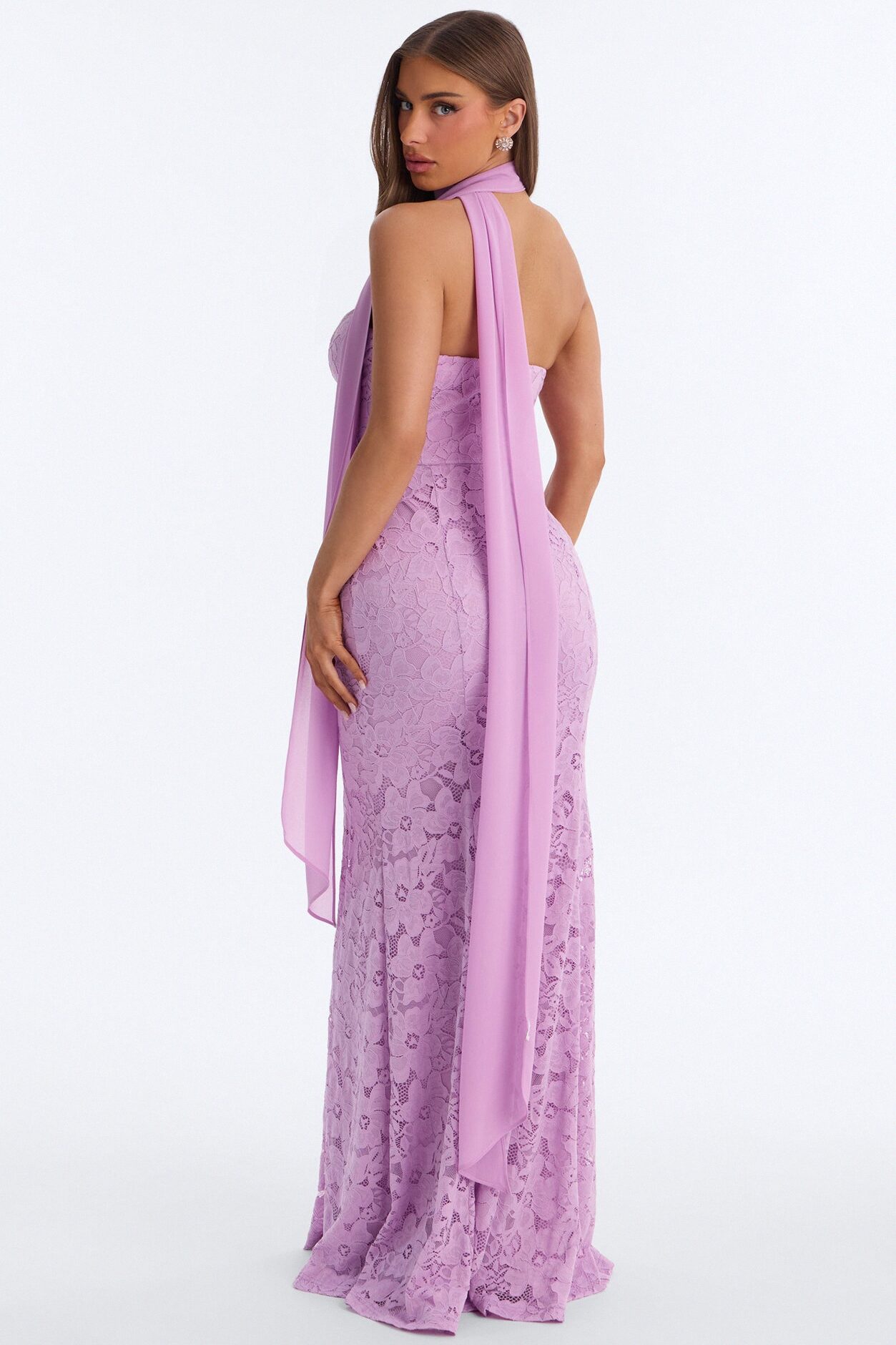 Amorette Lace Gown - Lavender