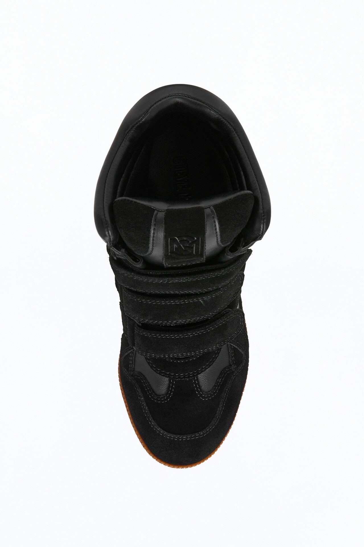 Steve Madden Mavis Suede Wedge Sneakers - Black