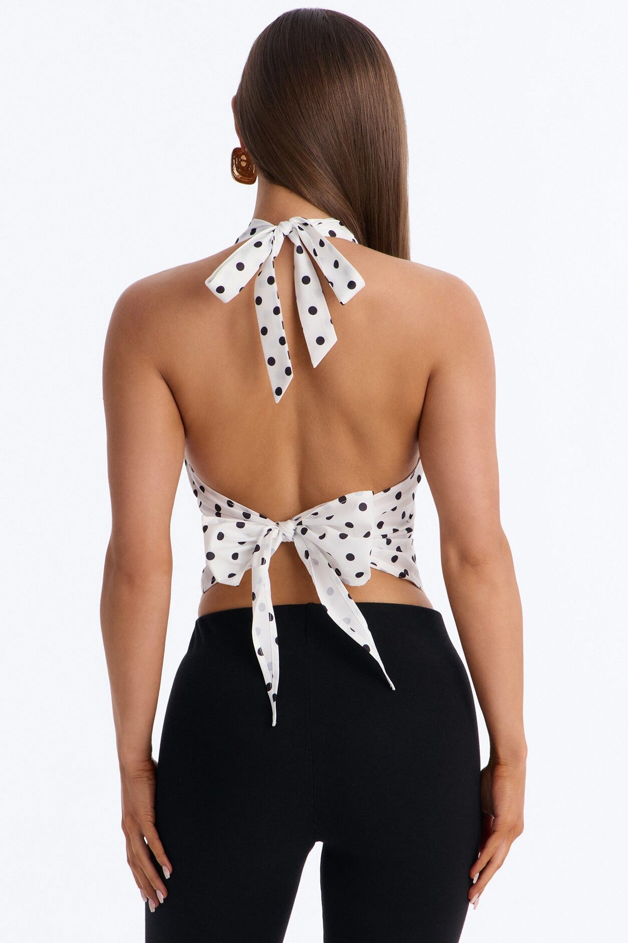 Fresh Start Backless Halter Top - White/combo