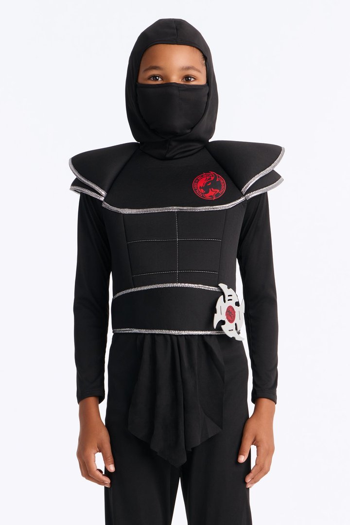 Mini Fierce Ninja Warrior Costume - Black