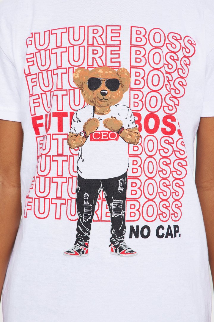 Mini Your Future Boss Short Sleeve Tee - White