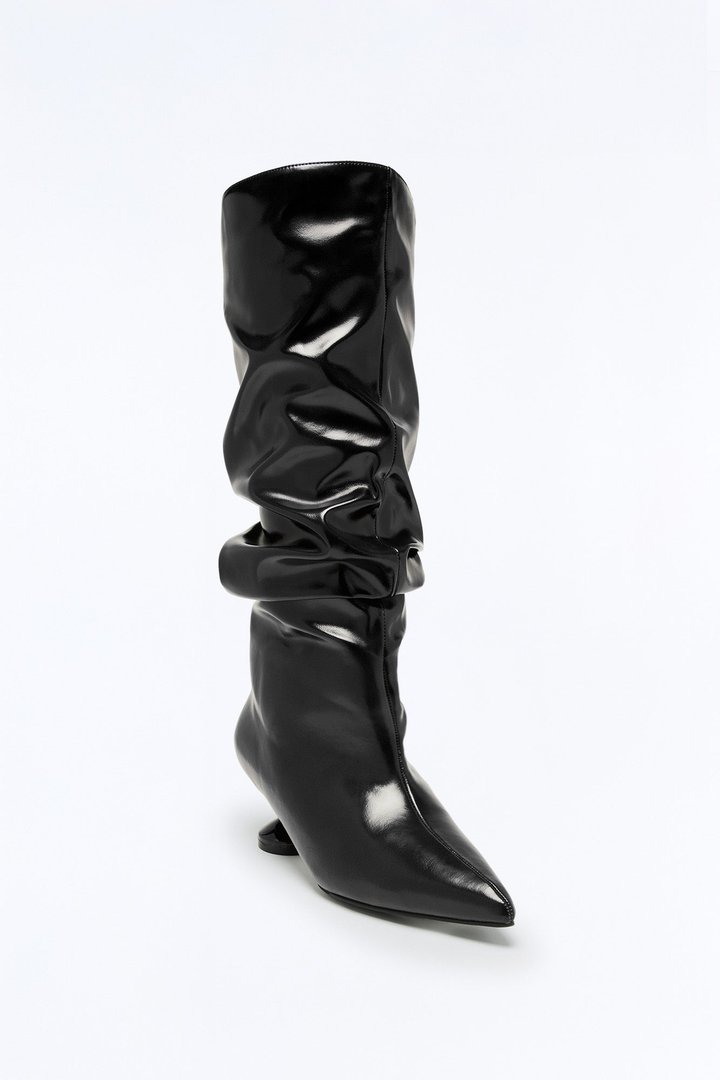 Lexanne Ruched Boots - Black