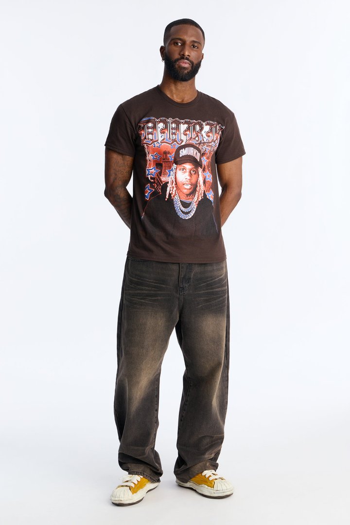 Lil Durk Smurk Carter Short Sleeve Tee - Brown