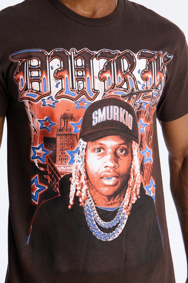 Lil Durk Smurk Carter Short Sleeve Tee - Brown