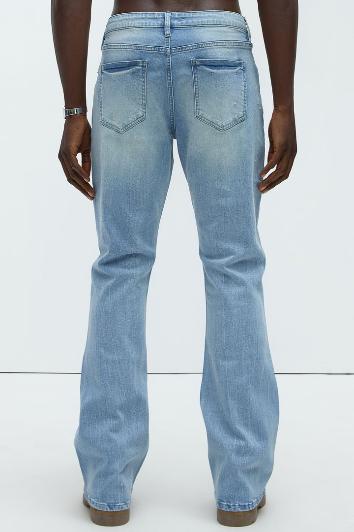 Dreamy Stacked Slim Flare Jeans - Light Blue Wash