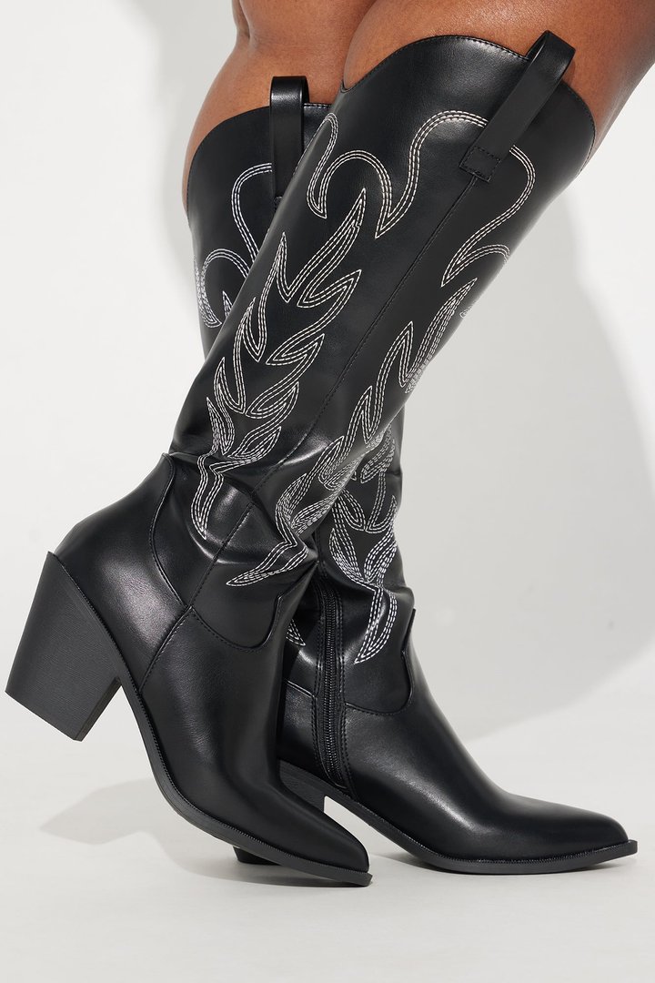 Countryside Cutie Cowboy Boots - Black