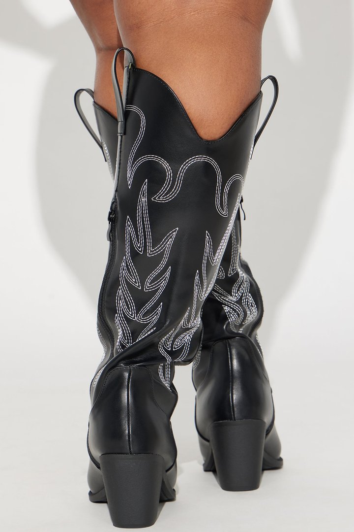 Countryside Cutie Cowboy Boots - Black