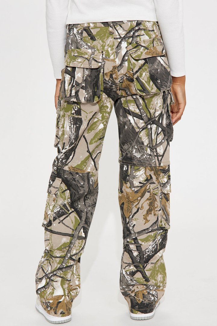 Mini Sneak Attack Camo Cargo Jean - Taupe/combo